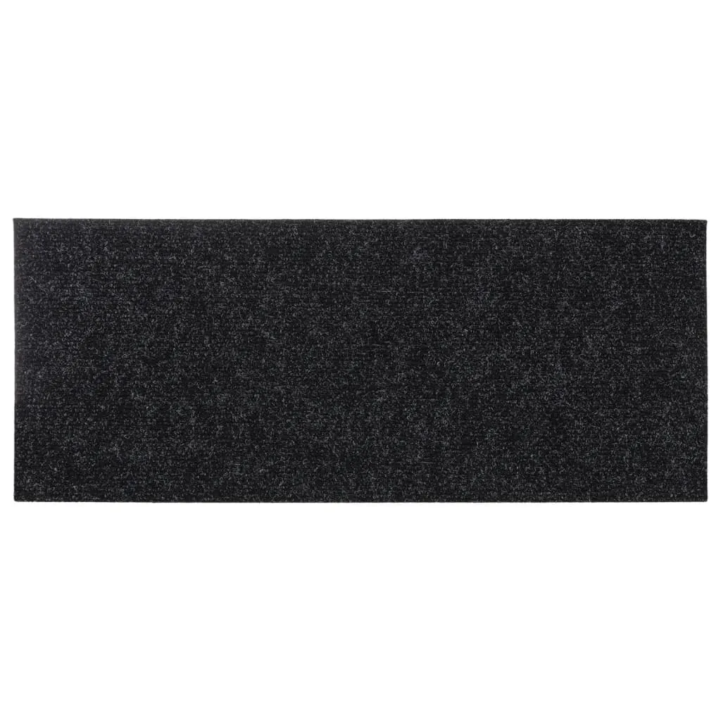 Self-adhesive Stair Mats Rectangular 15 pcs 60x25 cm Black