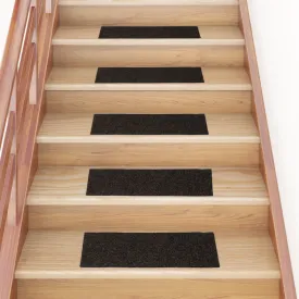 Self-adhesive Stair Mats Rectangular 15 pcs 60x25 cm Brown