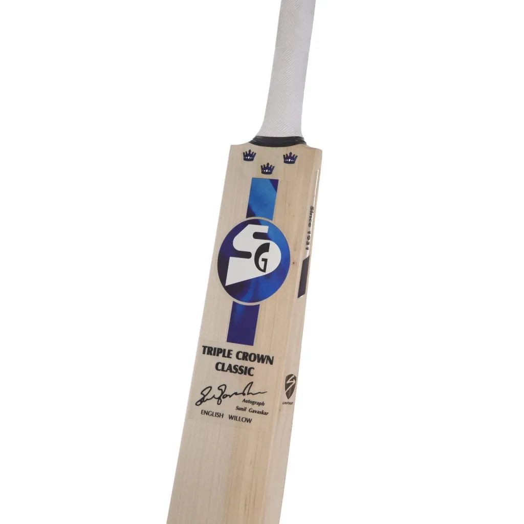 SG Triple Crown Classic English Willow top grade 1 CricketBat (Leather Ball) - Harrow