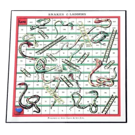 Snakes & Ladders Board Game - 12" Folding Board