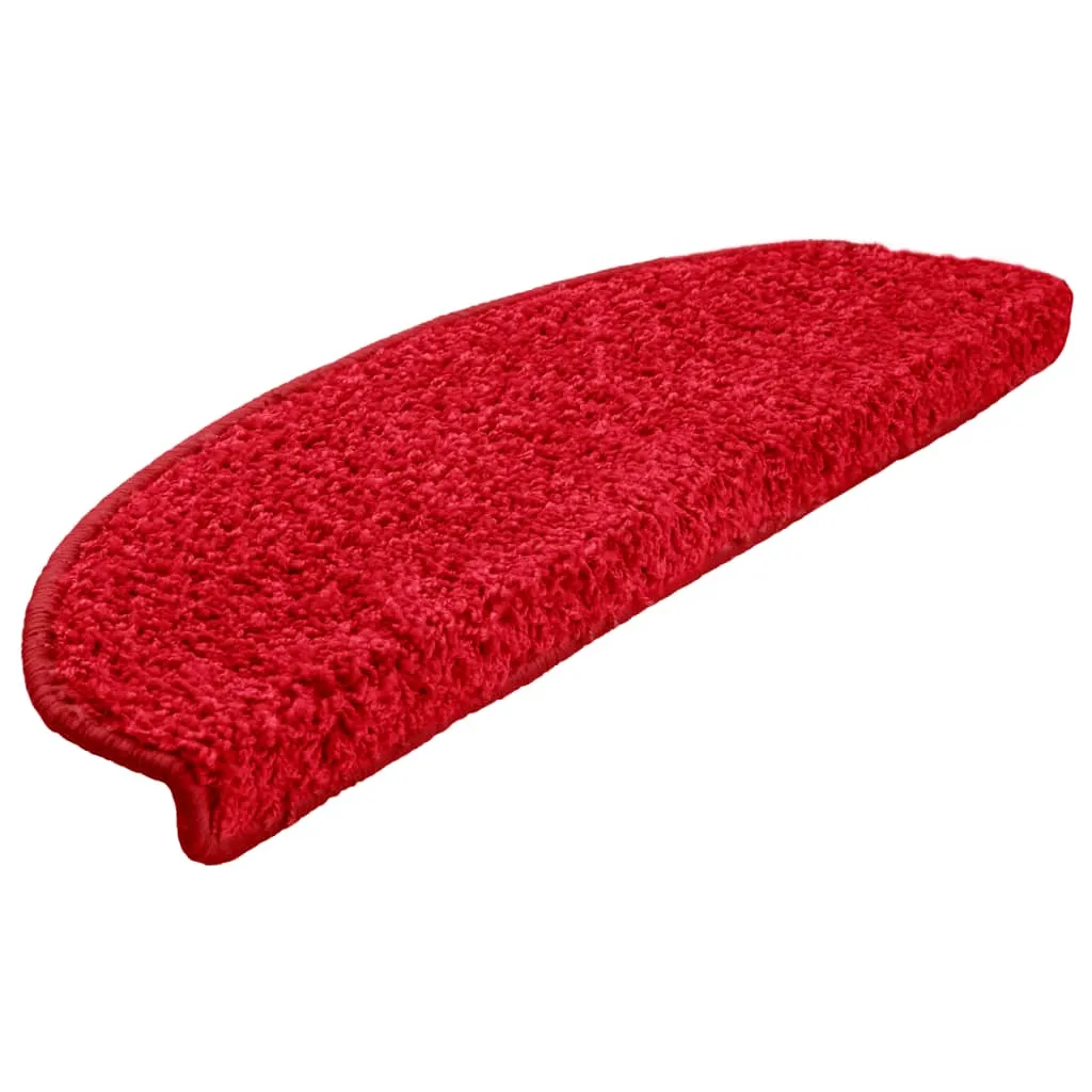 Stair Mats 10 pcs 65x21x4 cm Red