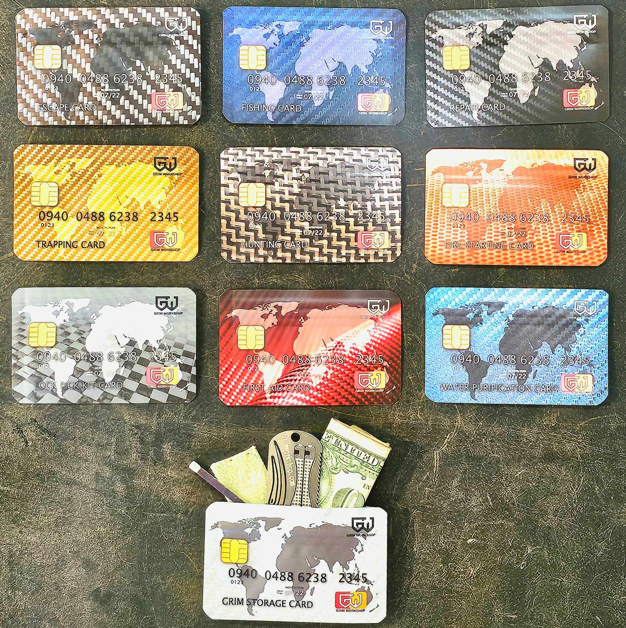 Stash Card Set: 10 Pack of EDC Wallet Pouches