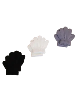 Toddlers Solid Color Gloves - One Size