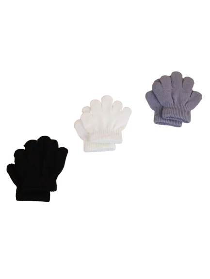 Toddlers Solid Color Gloves - One Size