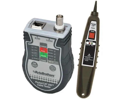 Triplett/Byte Brothers CTX200P - Pocket Cat 5/6 - Coax Tester with lighted probe