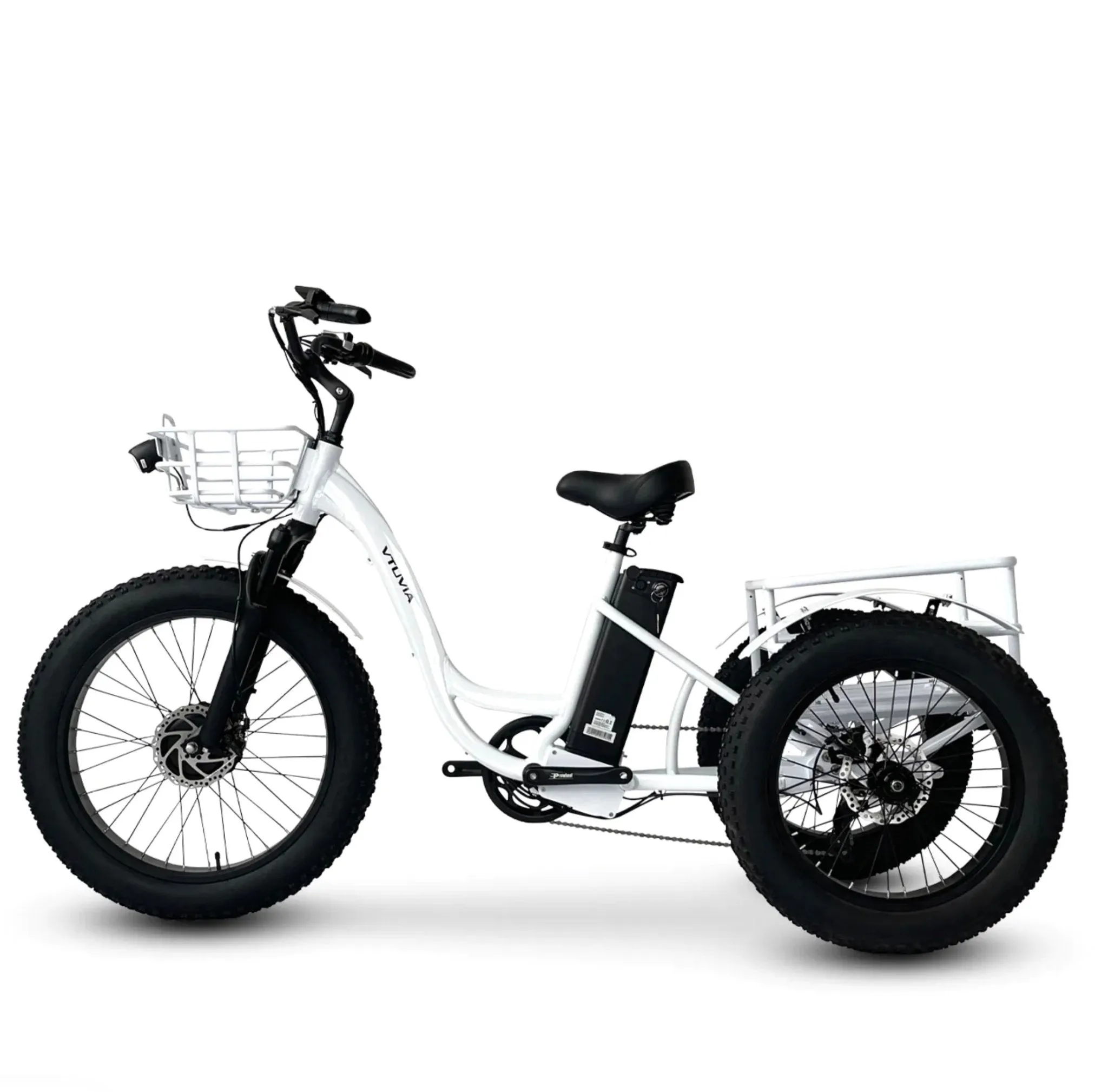 VTUVIA| FT2 500W 48V 13Ah Fat Tire Electric Cargo Trike