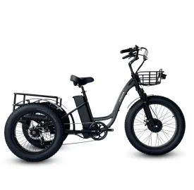 VTUVIA| FT2 500W 48V 13Ah Fat Tire Electric Cargo Trike