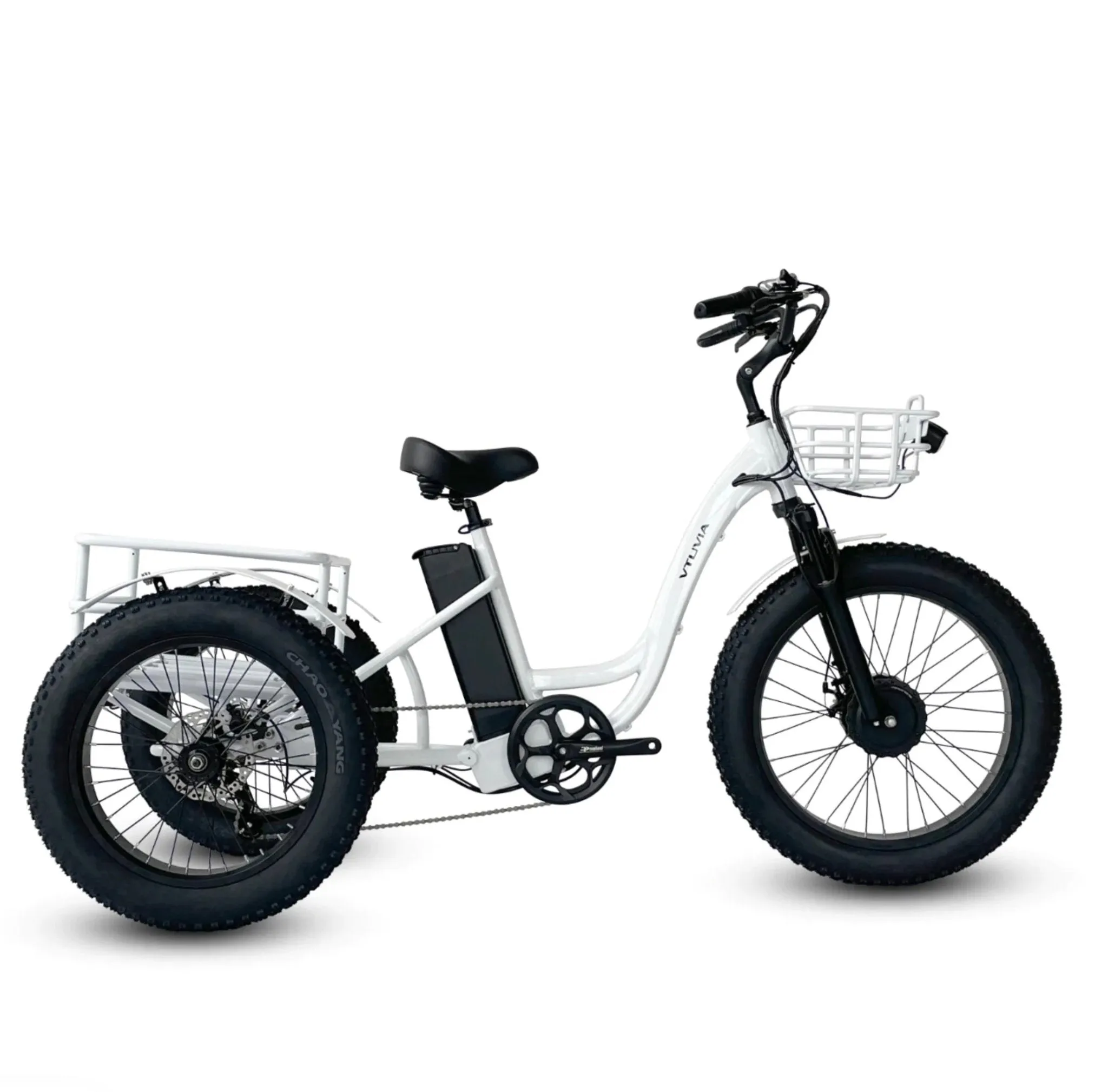 VTUVIA| FT2 500W 48V 13Ah Fat Tire Electric Cargo Trike