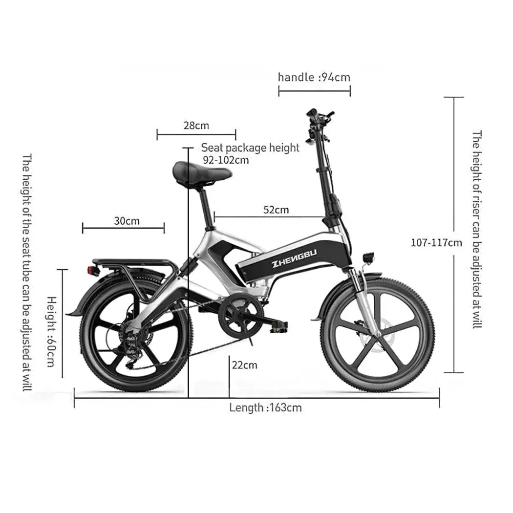 ZHENGBU K6S 20" Commuter Folding Electric Bike